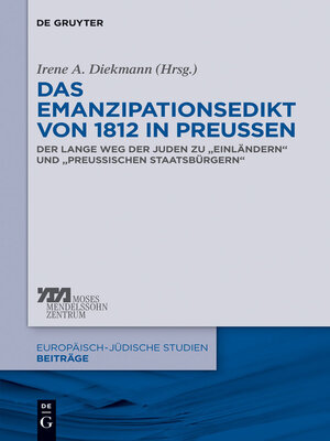 cover image of Das Emanzipationsedikt von 1812 in Preußen